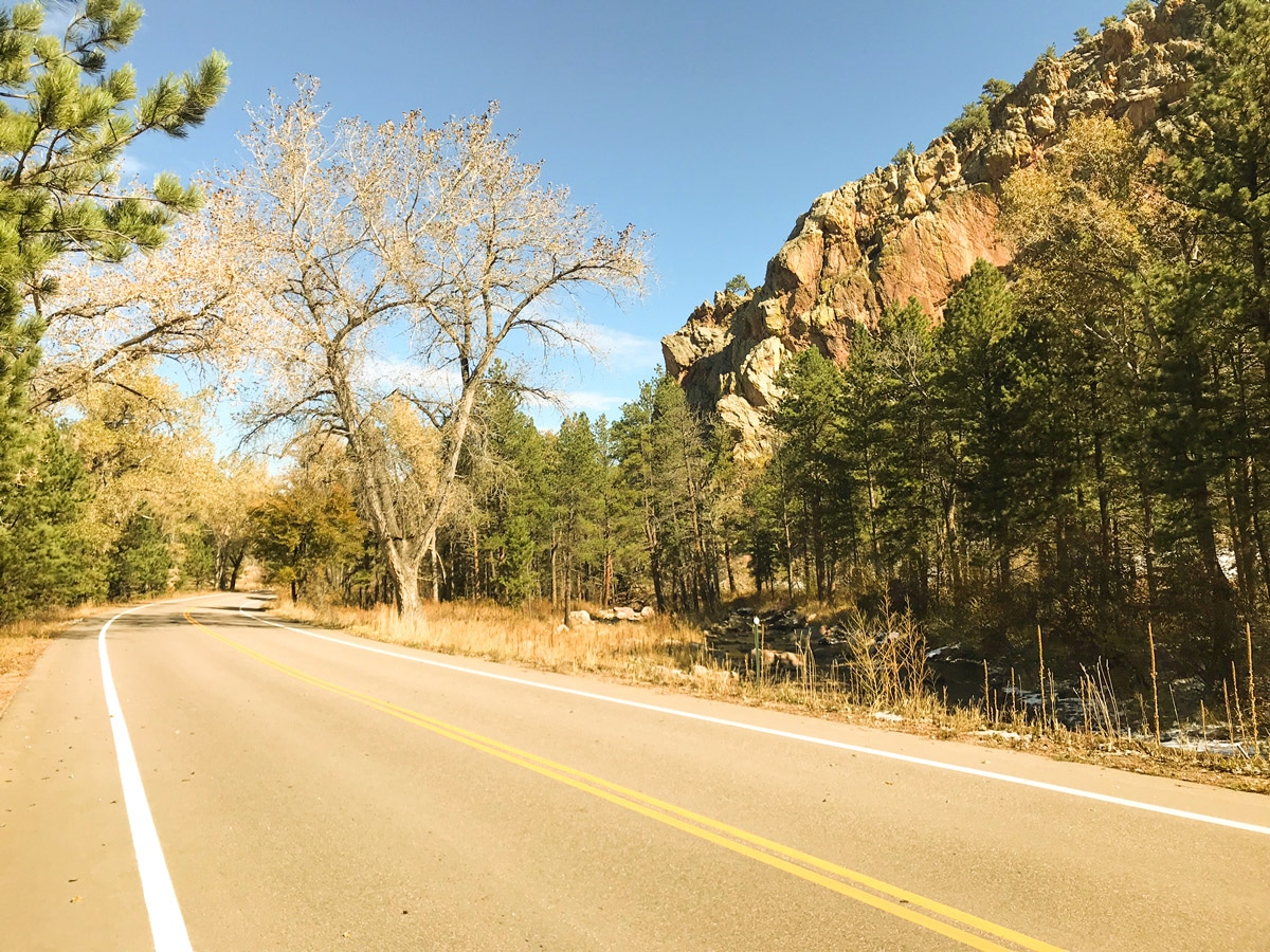 Rocks along Jamestown road biking route near Boulder, Colorado