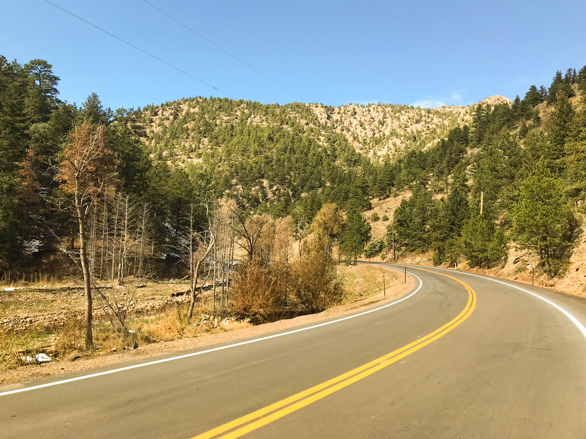 Beautiful view on Jamestown road biking route near Boulder, Colorado