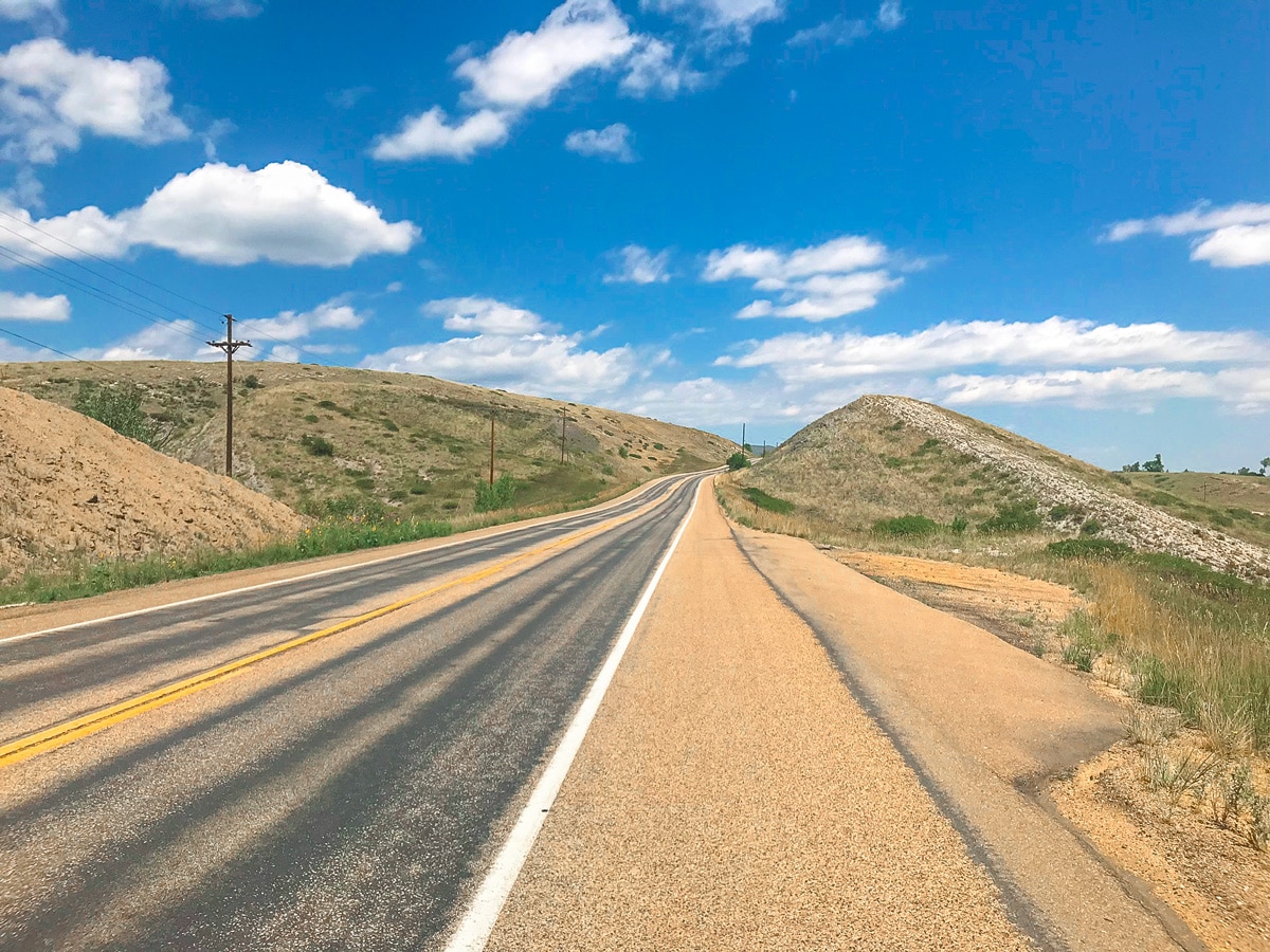 Cycling on US 36 to Lyons road biking route in Boulder, Colorado