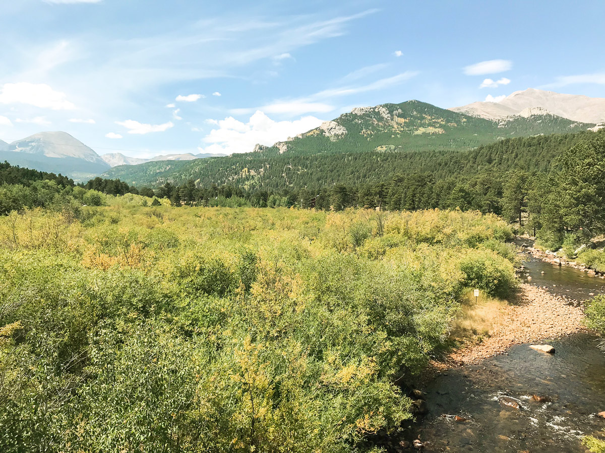 Creek on Peak to Peak Highway road biking route in Boulder, Colorado