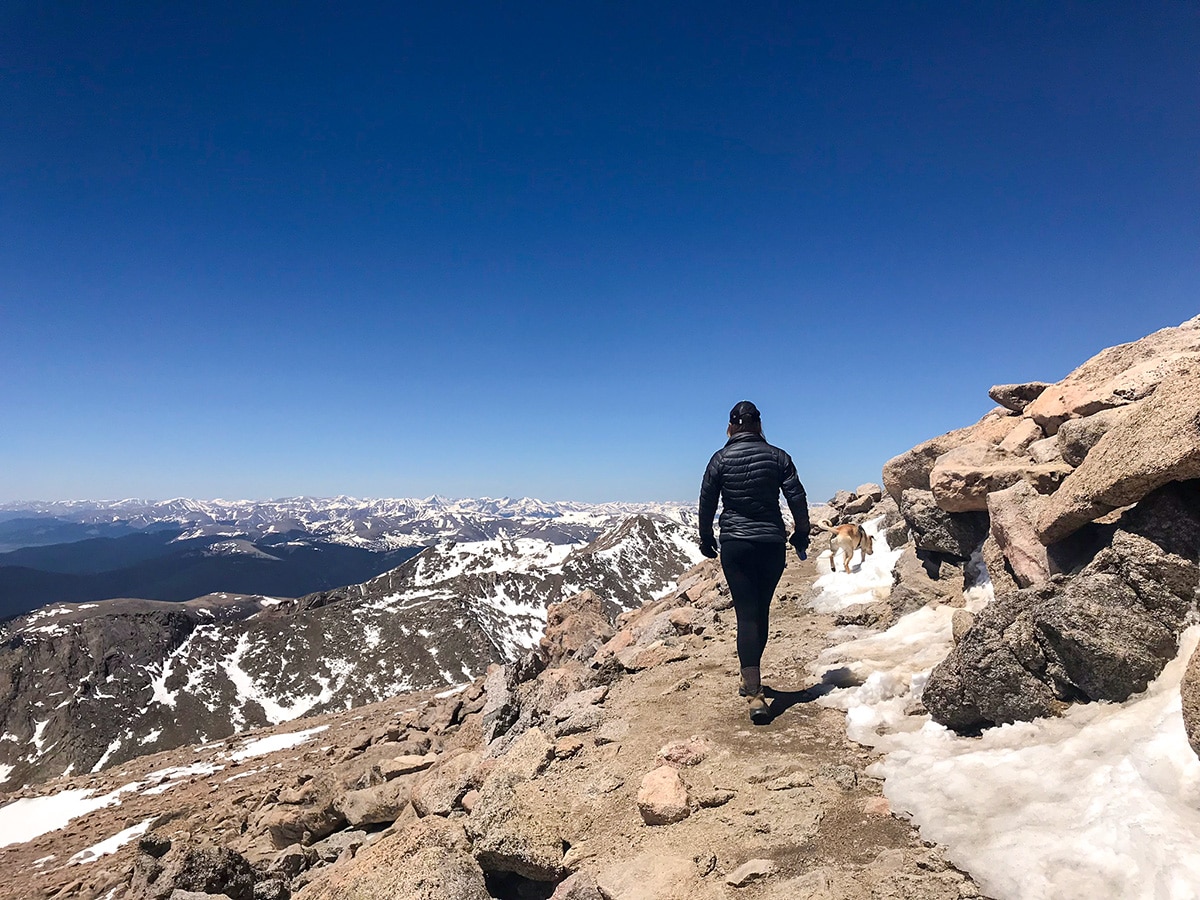 Hiker on Mount Evans hike in Denver, Colorado