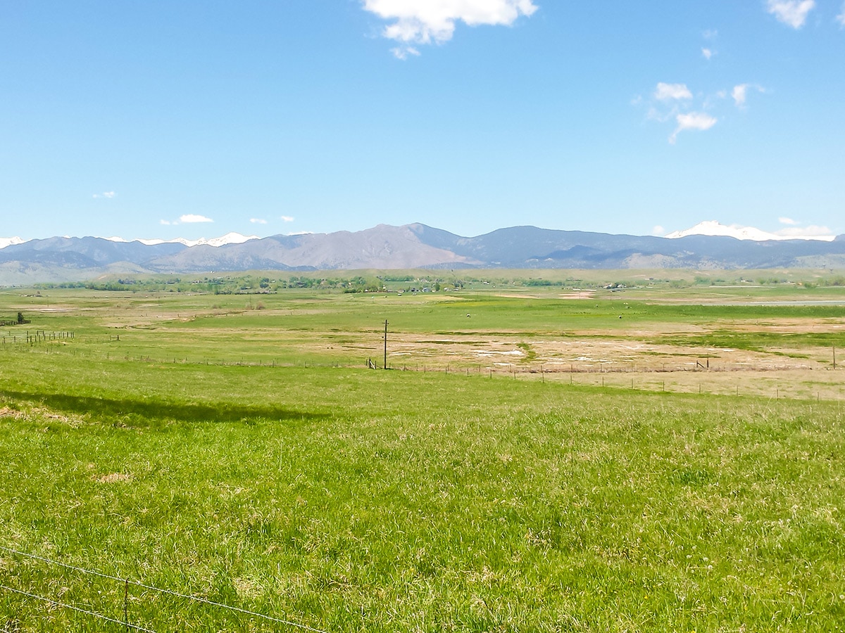 Valley on N 63rd St loop road biking route in Boulder, Colorado