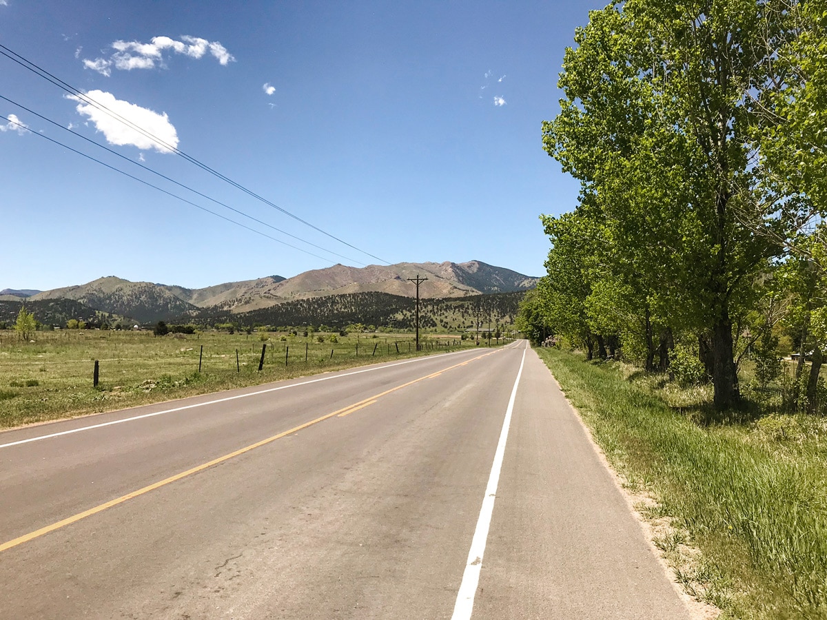 Fun ride on N 63rd St loop road biking route in Boulder, Colorado