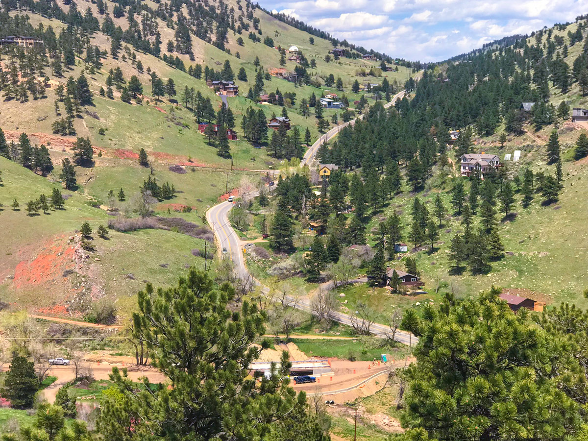 Village along Olde Stage Road road biking route in Boulder, Colorado