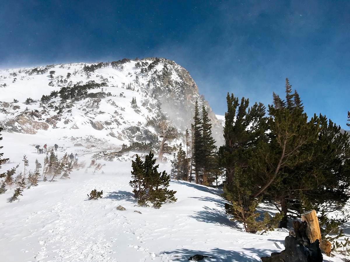 Winter views on St. Mary's Glacier hike in Denver, Colorado