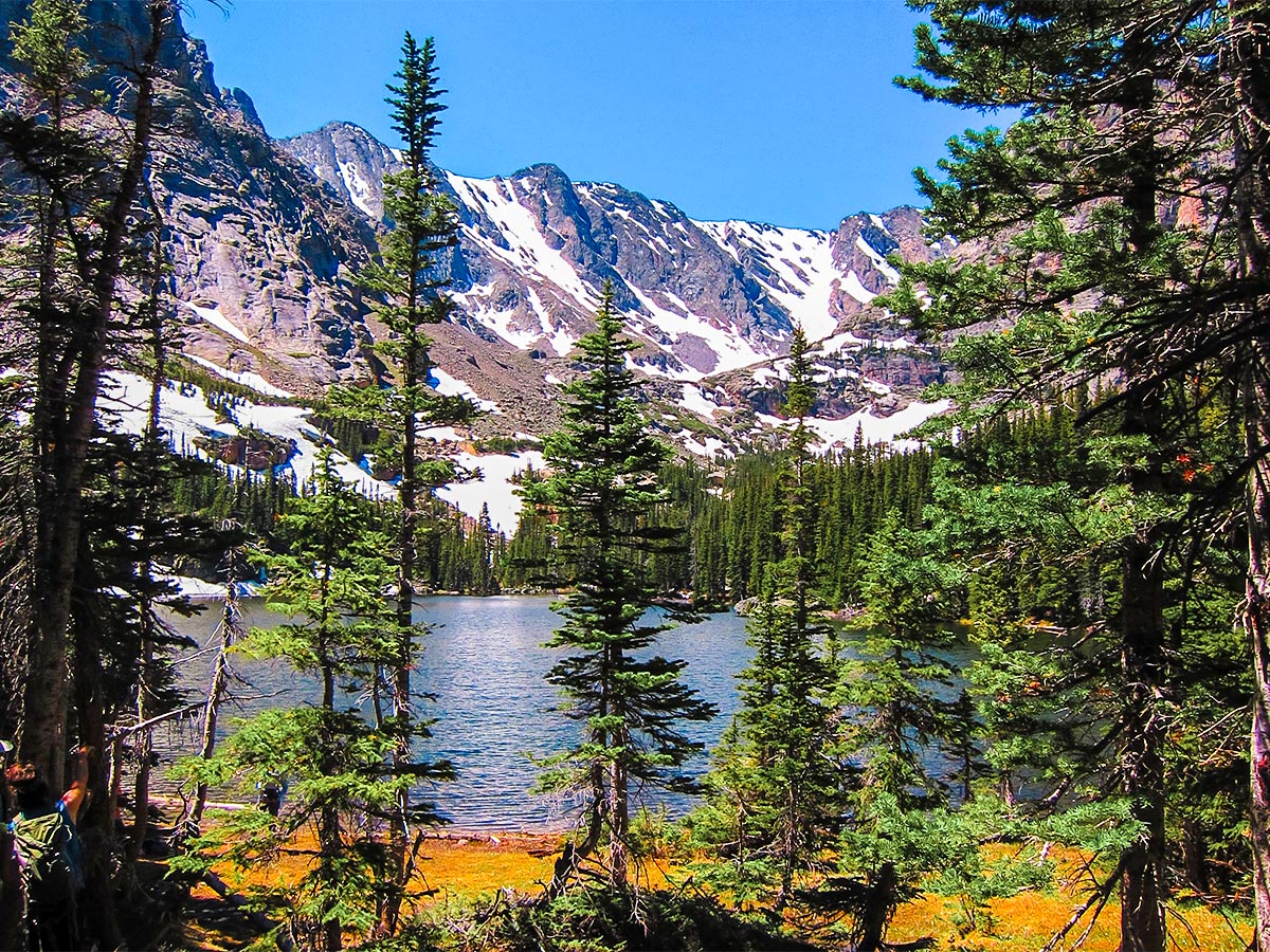 Great scenery on Loch hike in Rocky Mountain National Park, Colorado