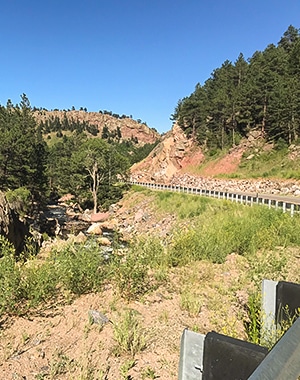 Left Hand Canyon road biking route near Boulder, Colorado