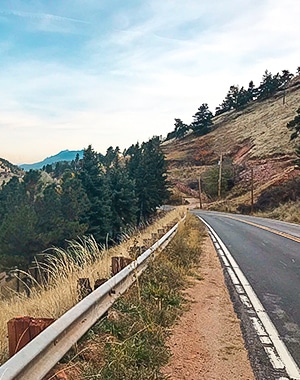 Olde Stage Road road biking route near Boulder, Colorado