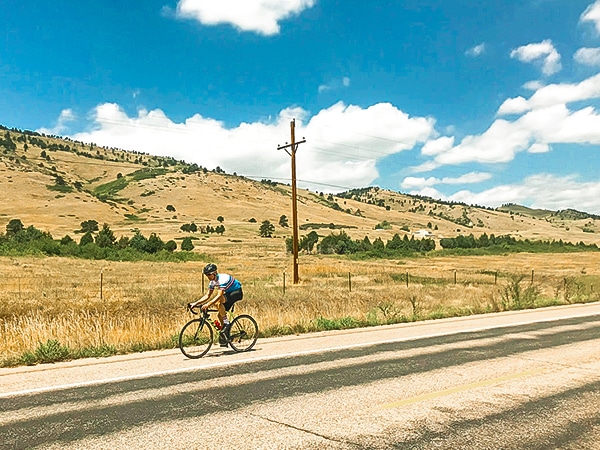 Scenery of US 36 to Lyons road biking route in Boulder, Colorado