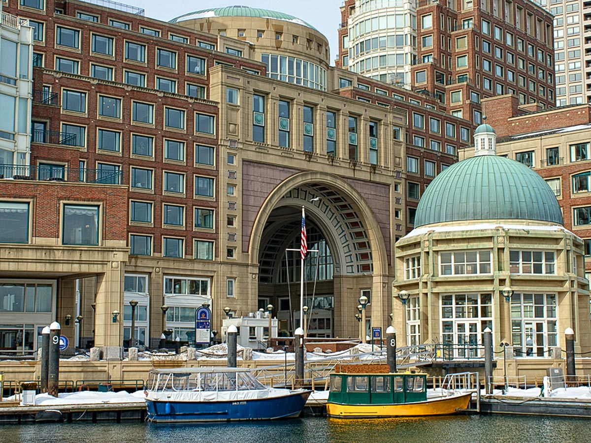 Historic Rowes Wharf on Boston Harborwalk Walking Tour
