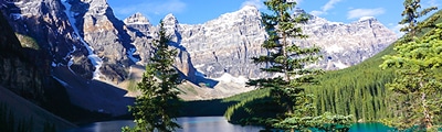 Hiking trails around Lake Louise in  Banff National Park