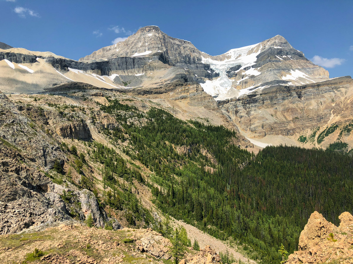 View from the top of Ball Pass hike in Kootenay National Park, the Canadian Rockies