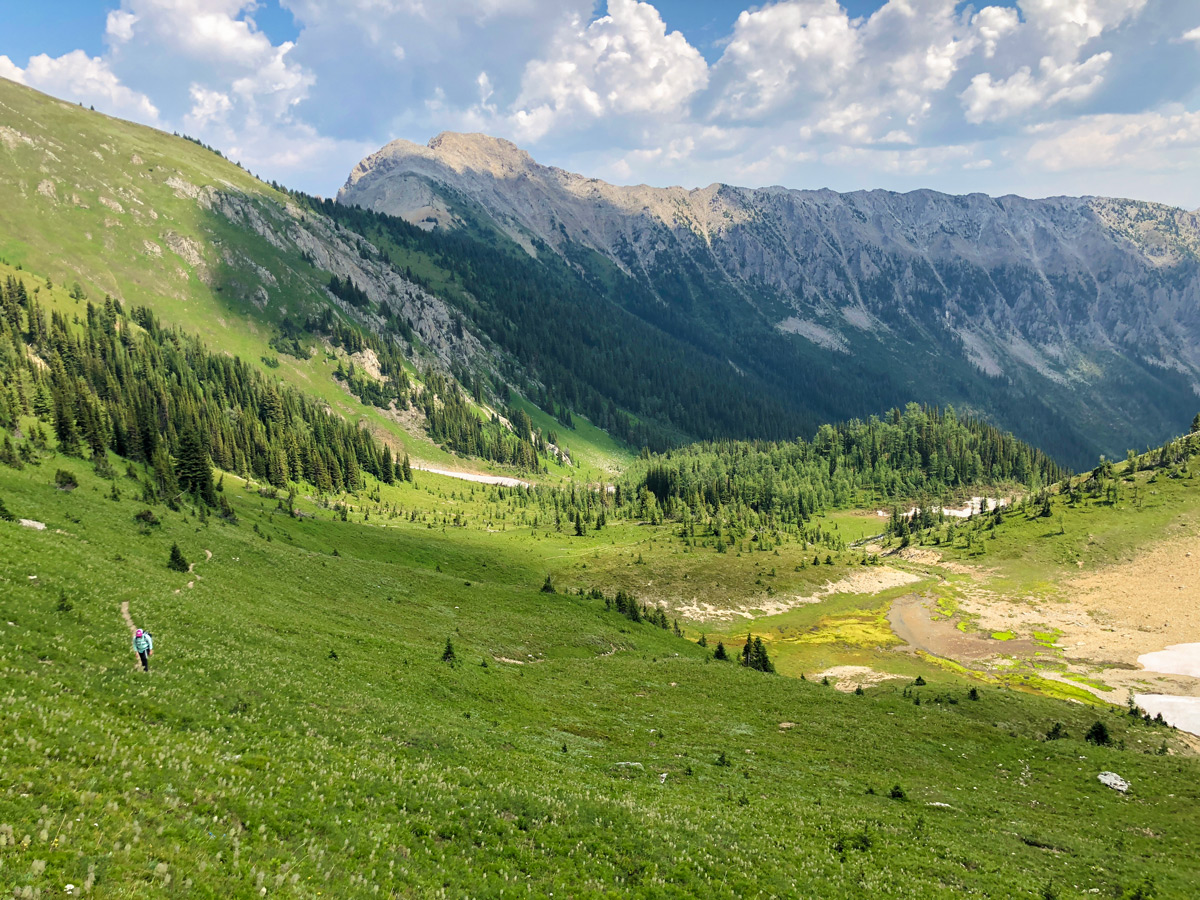 Stunning scenery from the trail of Kindersley-Sinclair Loop hike in Kootenay National Park