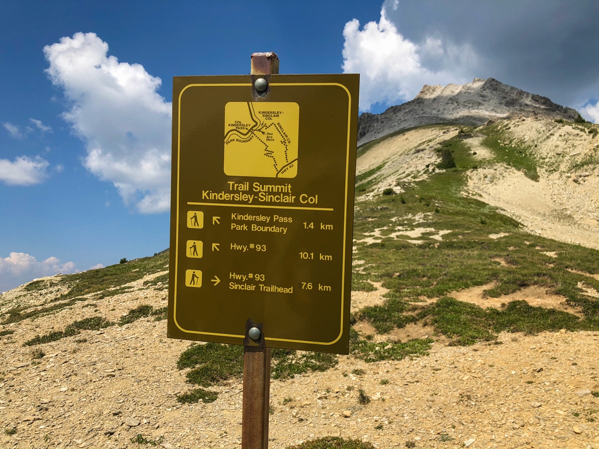 Views from the pass of Kindersley-Sinclair Loop hike in Kootenay National Park