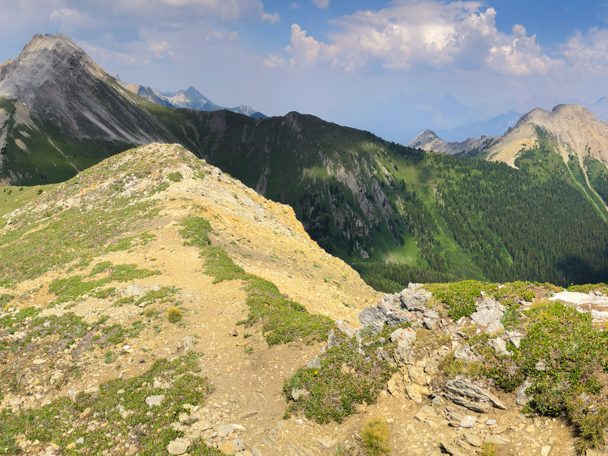 Panoramic views on Kindersley-Sinclair Loop hike in Kootenay National Park, the Canadian Rockies