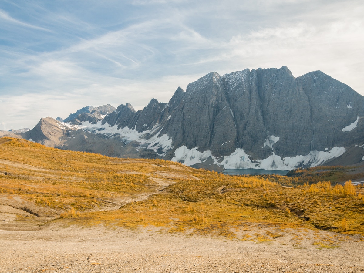 Great views from Floe Lake and Numa Pass backpacking trail in Kootenays National Park