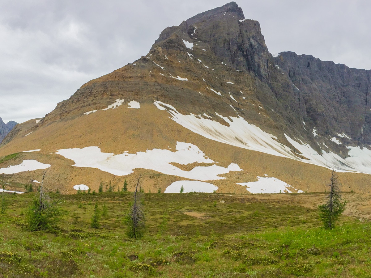 Panoramic view on Rockwall backpacking trail in Kootenays National Park