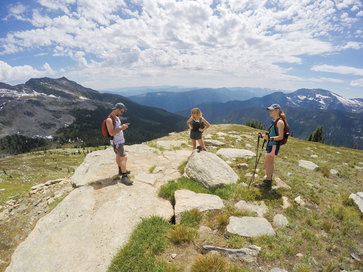 Expansive views on Gimli Ridge hike in West Kootenays, the Canadian Rockies