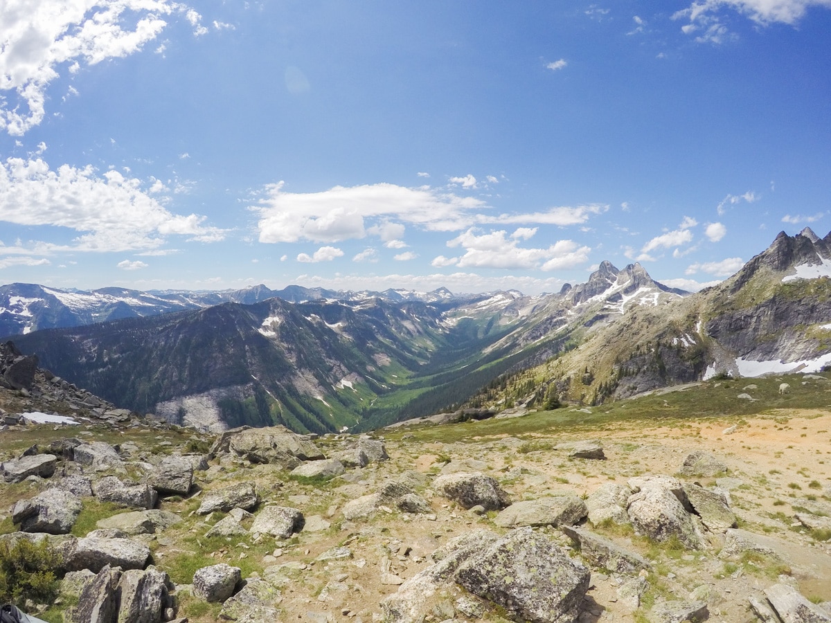 Views from the top of Gimli Ridge hike in West Kootenays, the Canadian Rockies