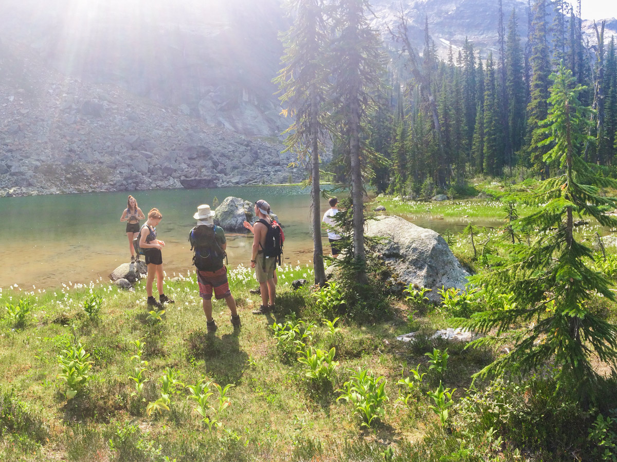 Beautiful lake view on Gwillim Lakes hike in West Kootenays