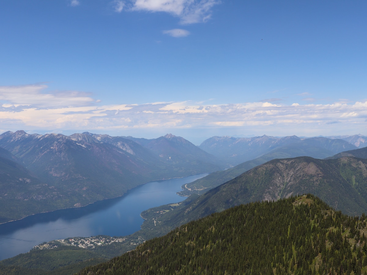 Idaho Peak hike in West Kootenays has great view of Silverton and New Denver