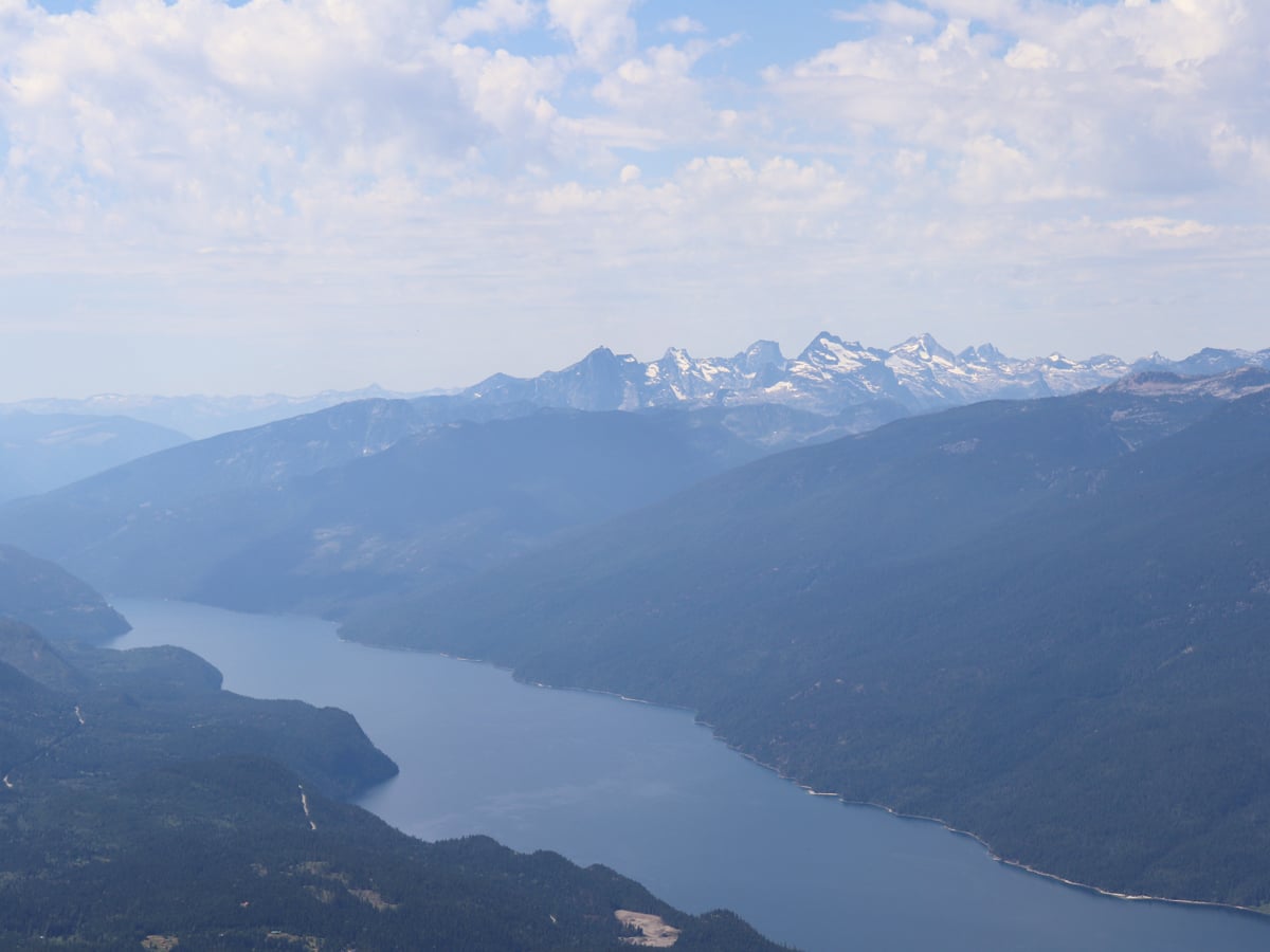 Devils Range and Valhallas on Idaho Peak hike in West Kootenays, BC