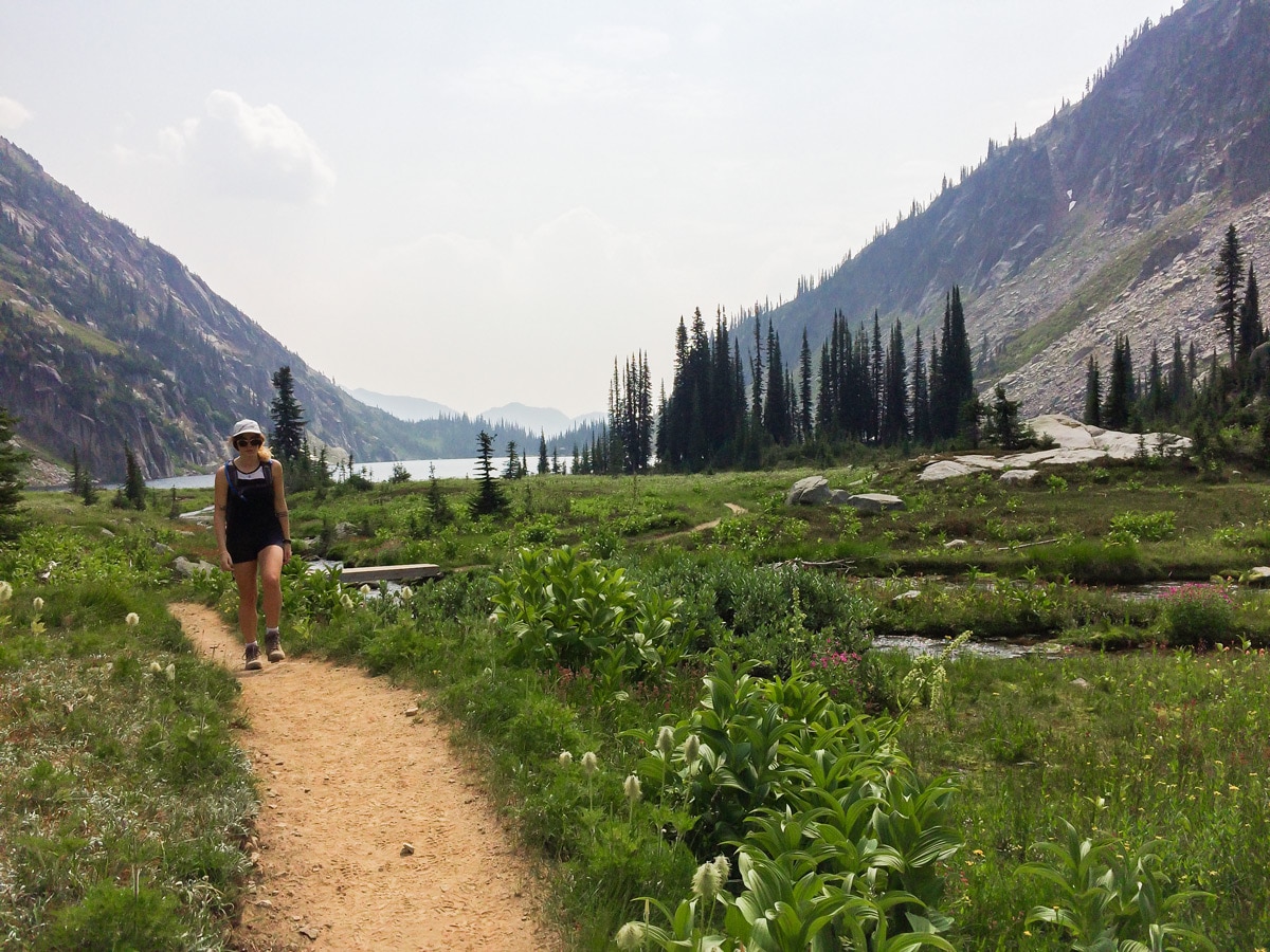 Beautiful trail of Kokanee Glacier Cabin hike in West Kootenays