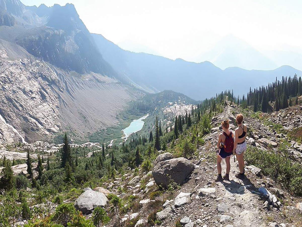 Views from the top of Macbeth Icefield hike in West Kootenays, Canada