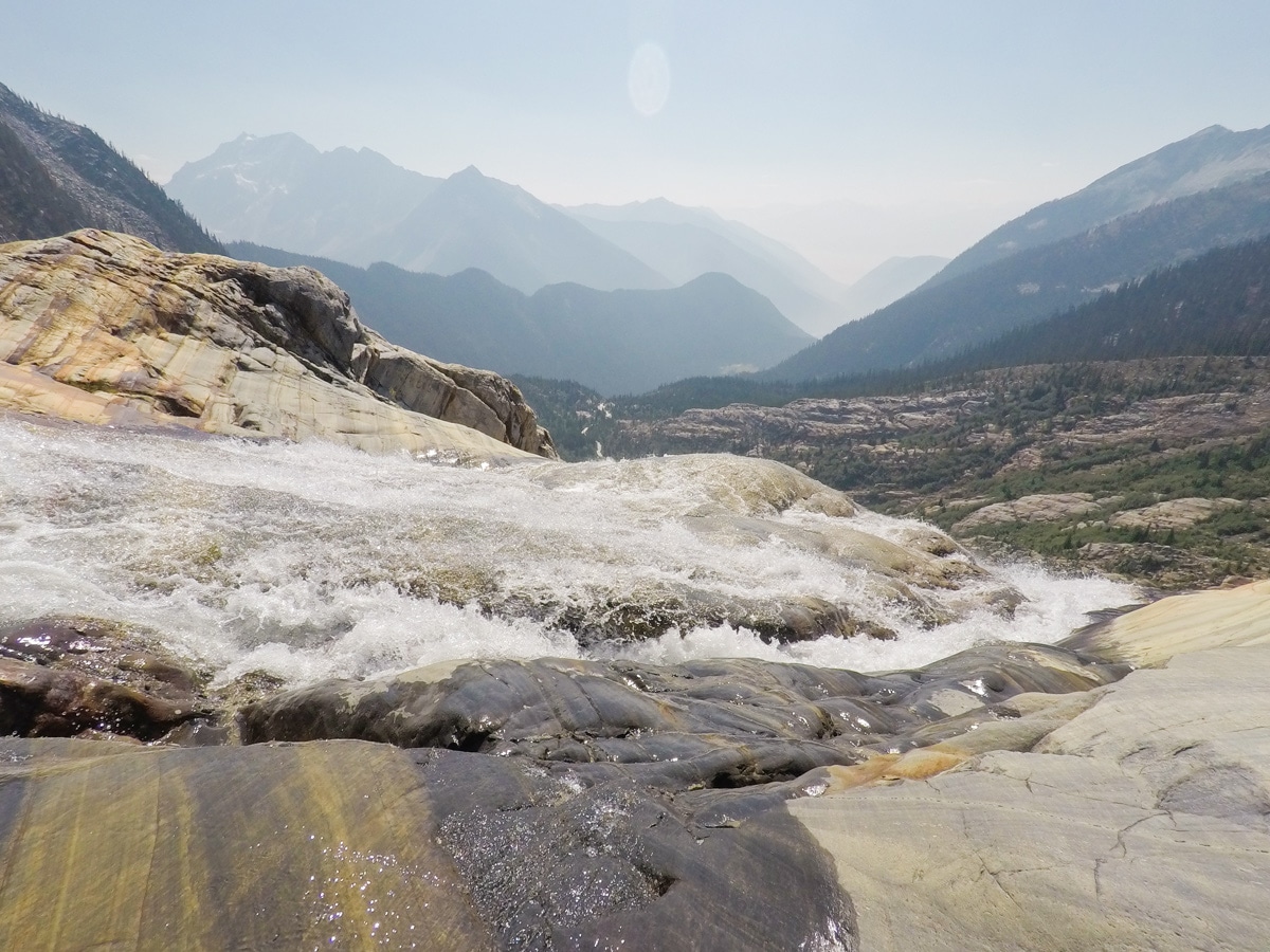 Views from above on Macbeth Icefield hike in West Kootenays, Canada