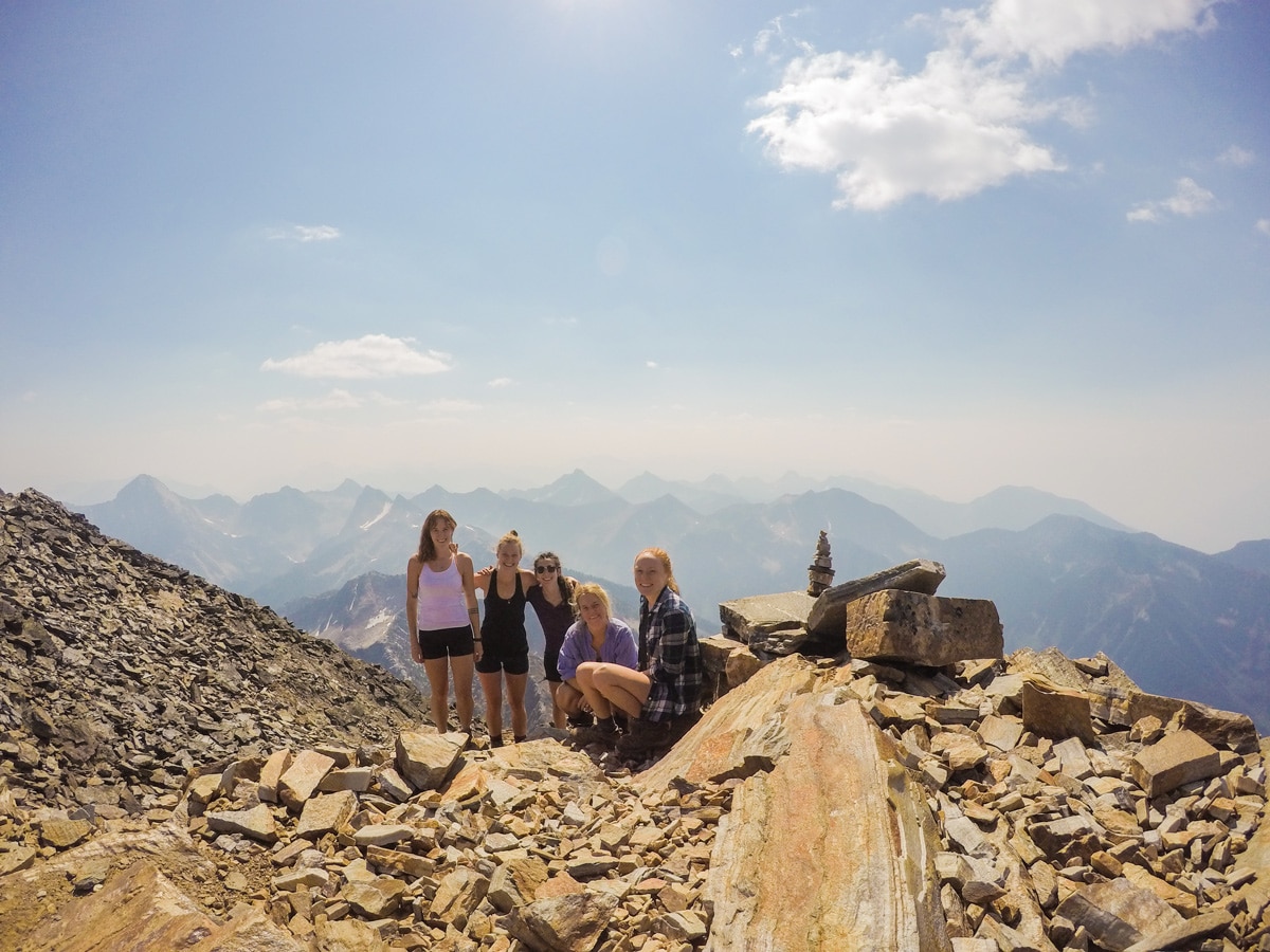 Summit view on Mount Loki hike in West Kootenays