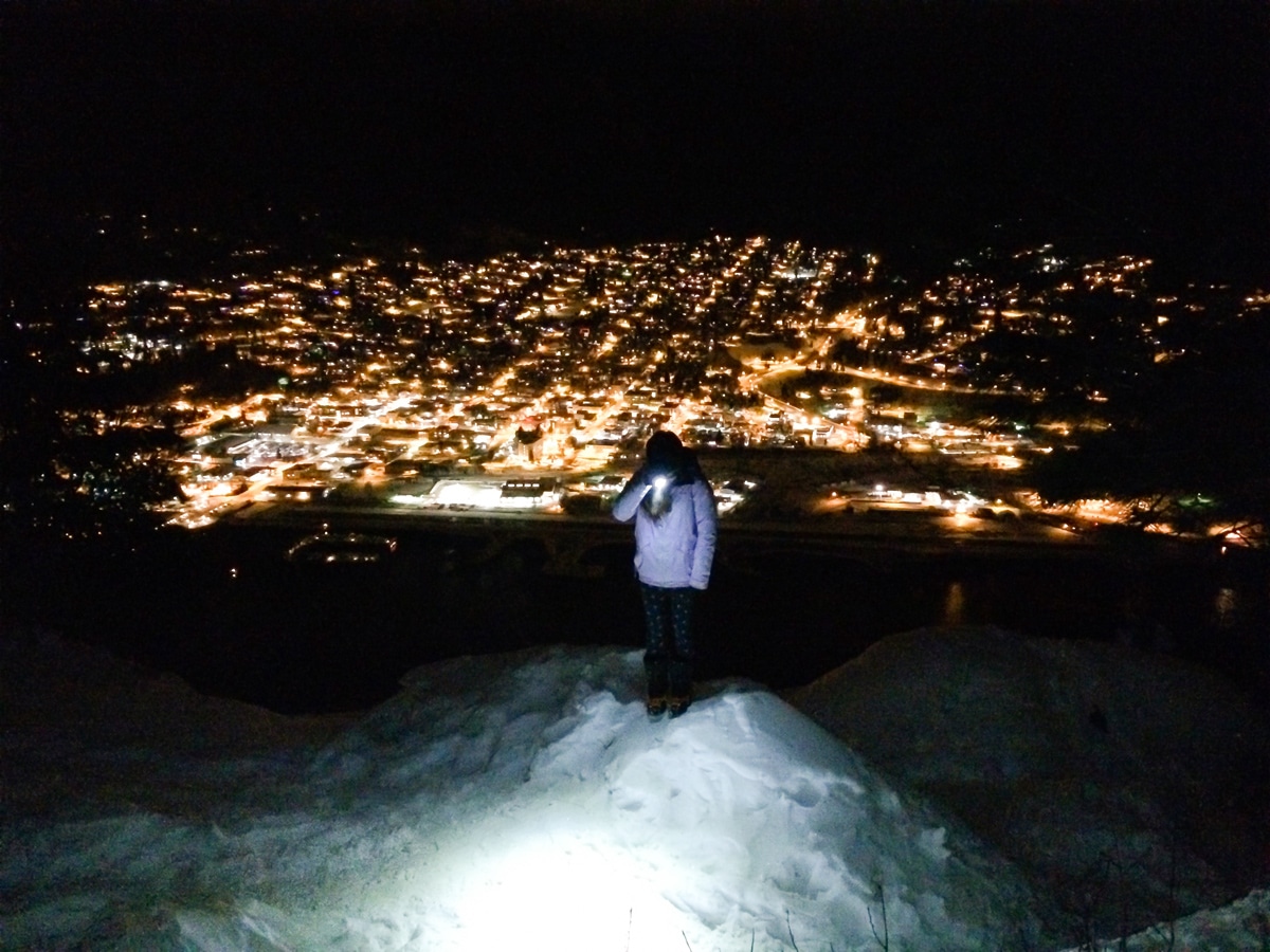 Night views from Pulpit Rock & the Flagpole hike in West Kootenays