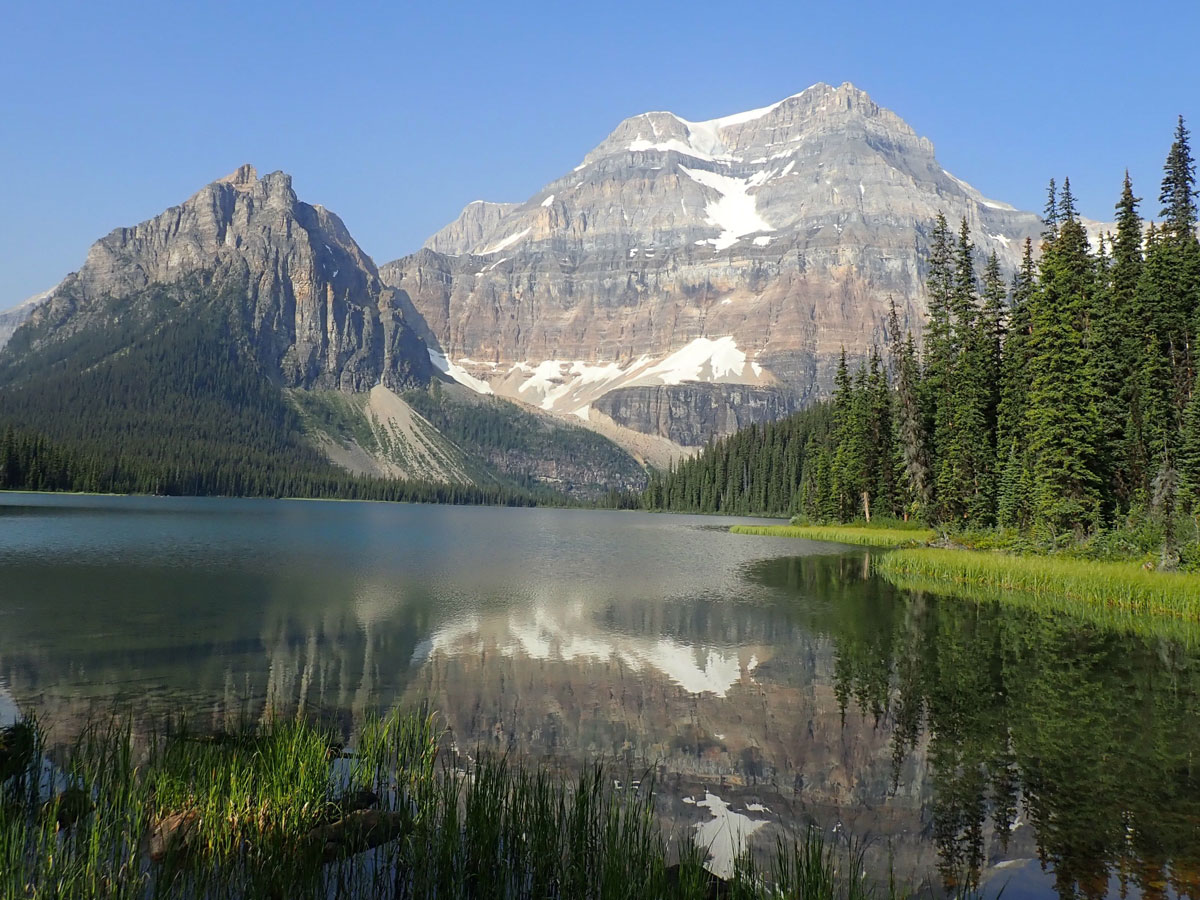 Lake on Ball Pass to Shadow Lake backpacking trail in Kootenays National Park