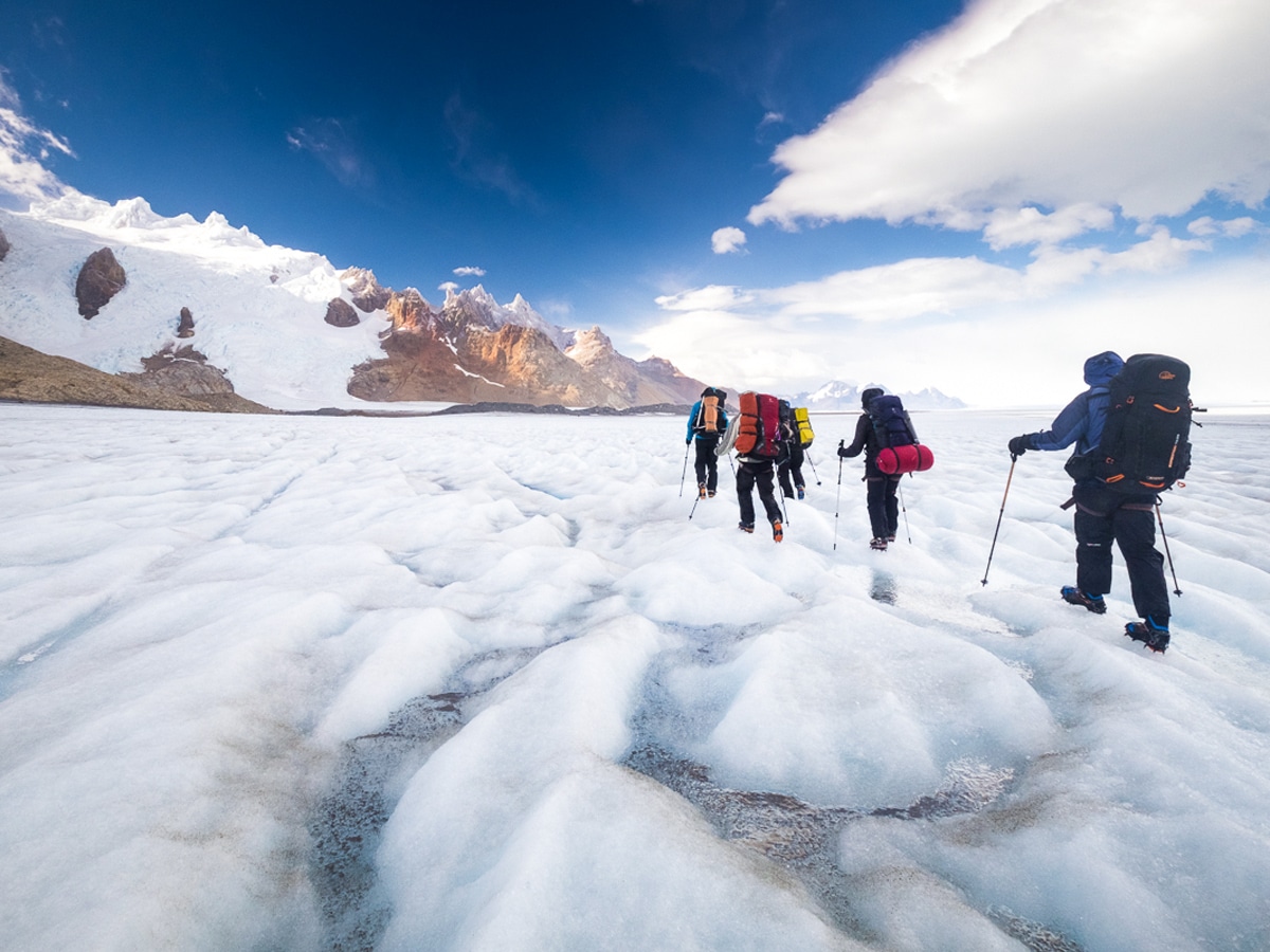 Back side of the Fitz Roy mountain rage on Southern Patagonia Icefield Expedition