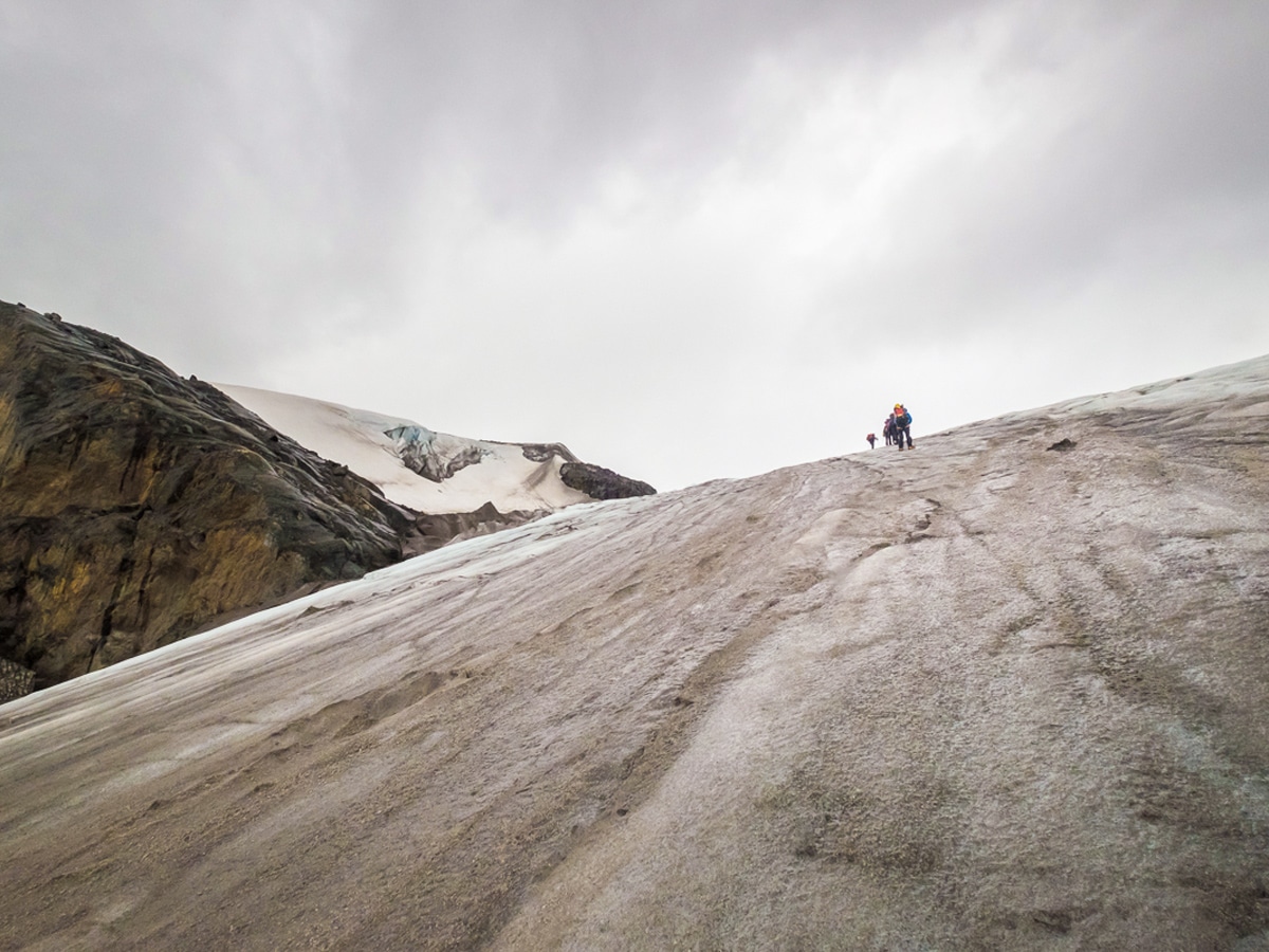 Steep climb up the glacier on Southern Patagonia Icefield Expedition