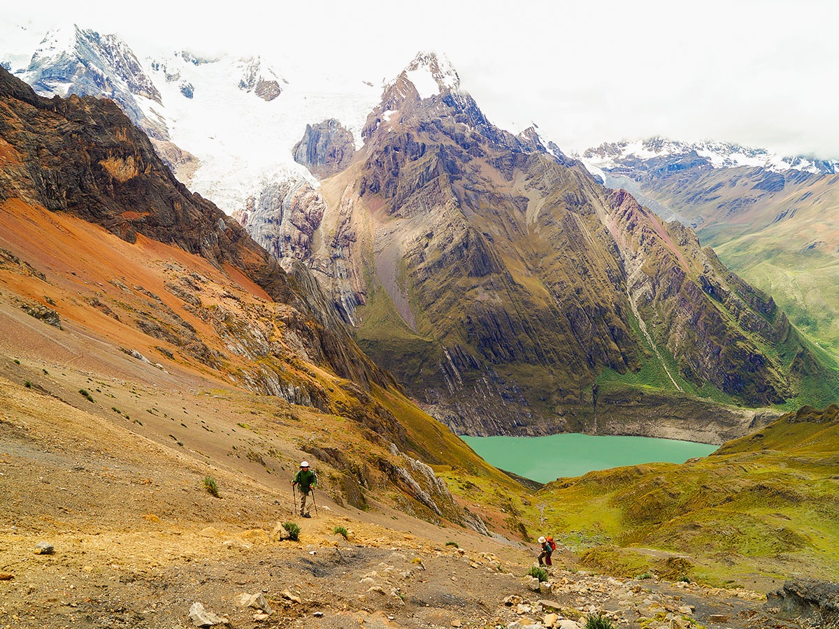 Trekking in Cordillera Huayhuash on a guided tour