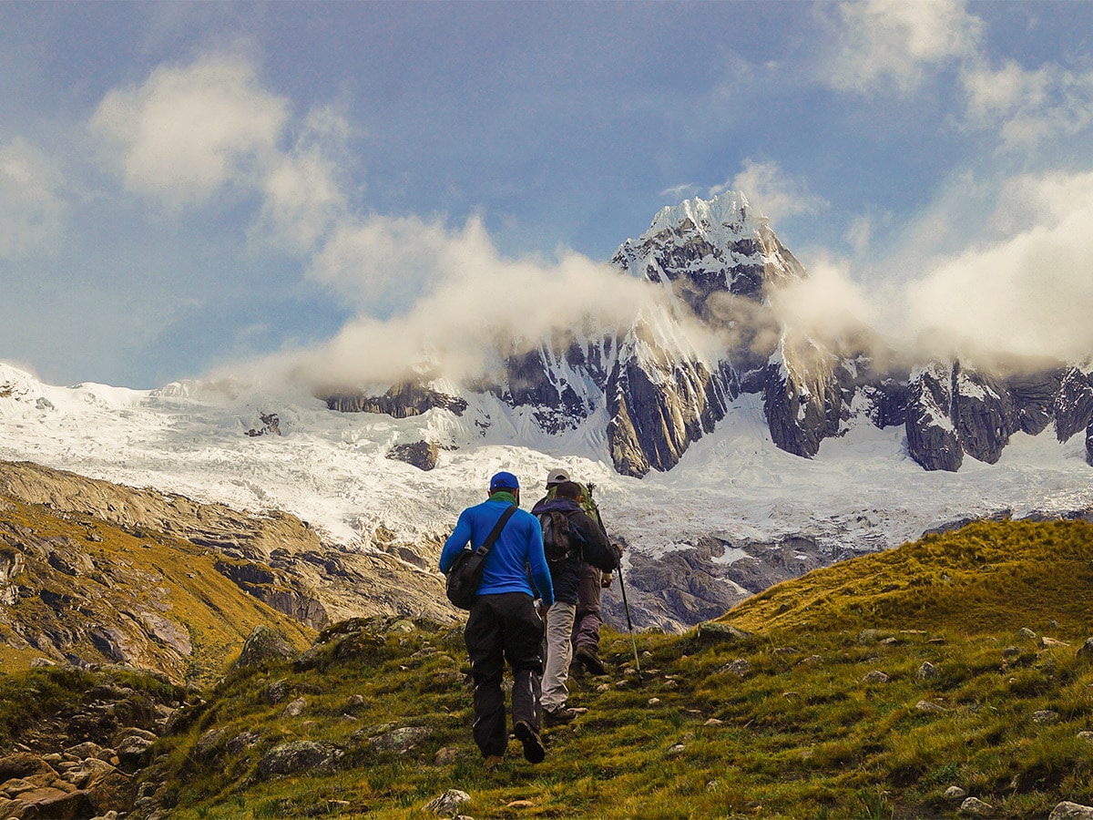 Trekking the Santa Cruz Trek in the Cordillera Blanca on a guided tour