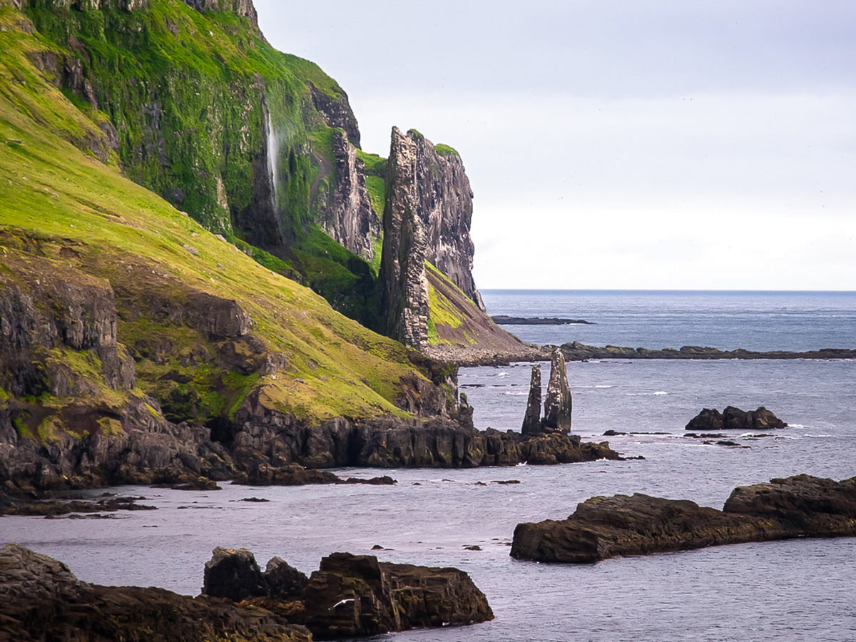 Craggy edges on the way to Hornbjargsviti Lighthouse on Iceland’s Hornstrandir Nature Reserve trek