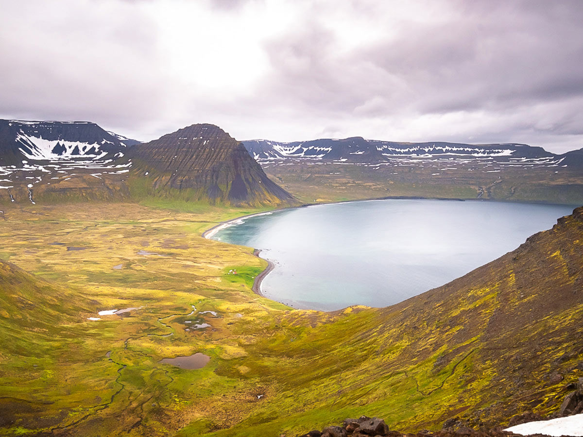 Heart shaped inlet on Iceland’s Hornstrandir Nature Reserve trek