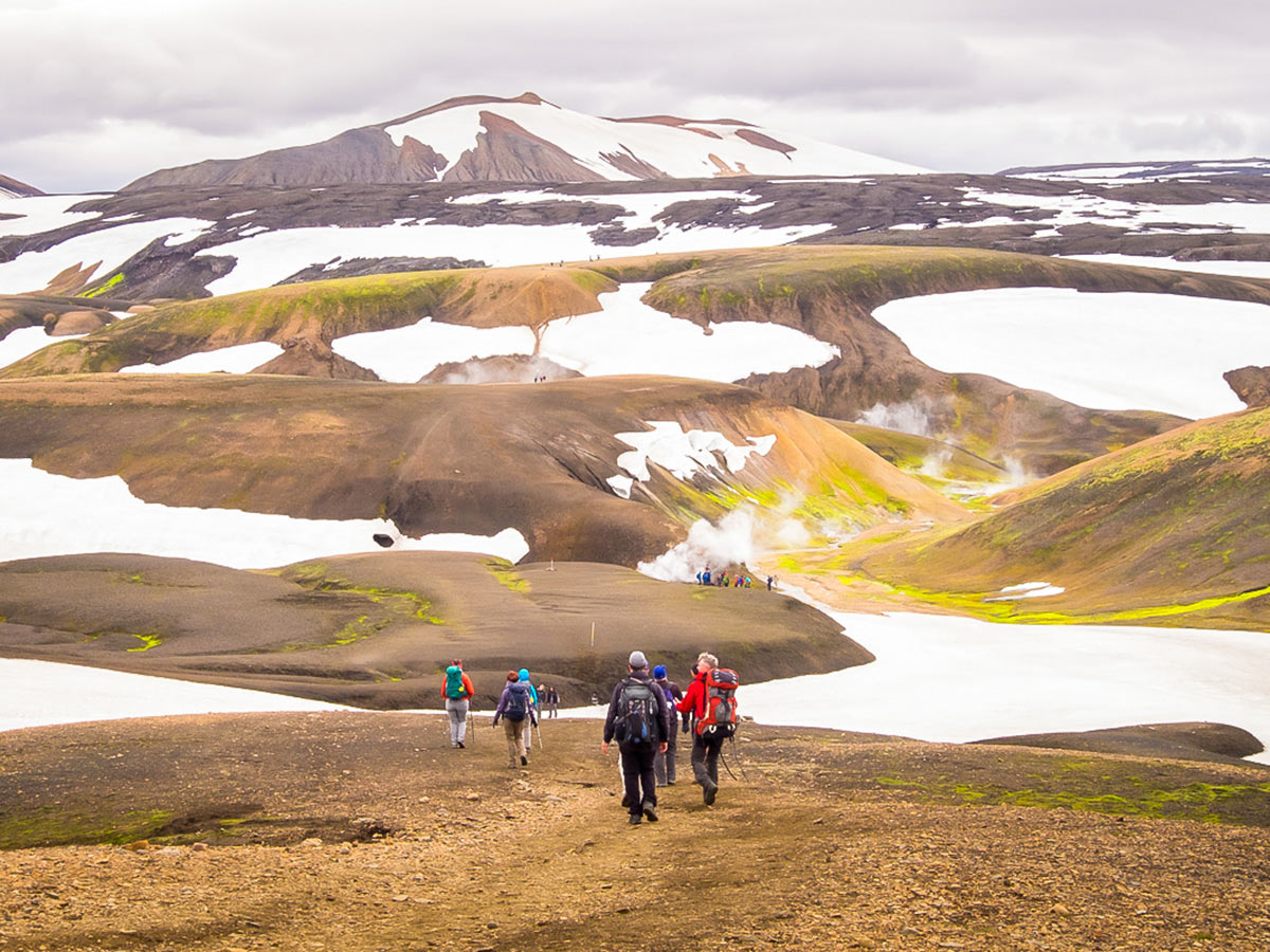 Iceland’s Laugavegur and Fimmvörðuháls trek surrounded by beautiful landscapes