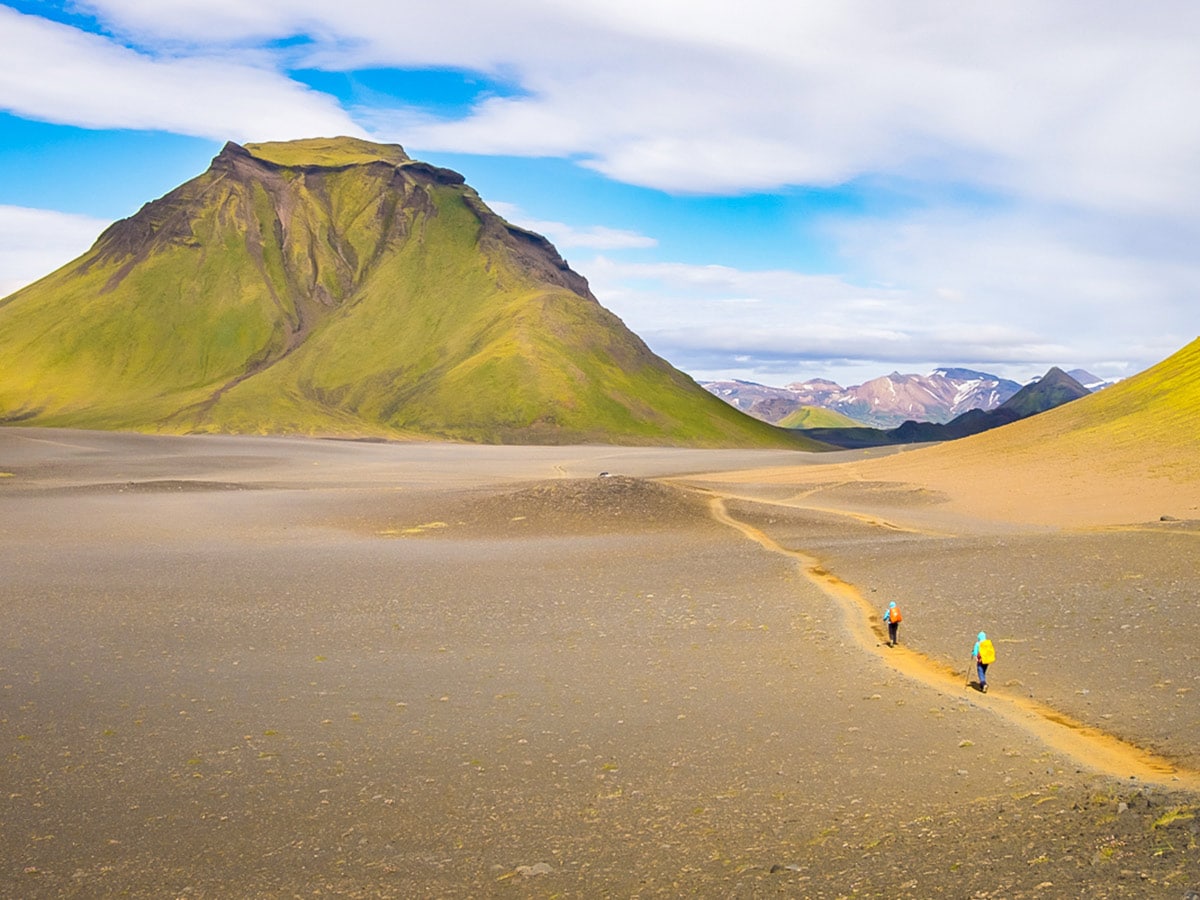 Crossing the black volcanic desert on Iceland’s Laugavegur and Fimmvörðuháls trek