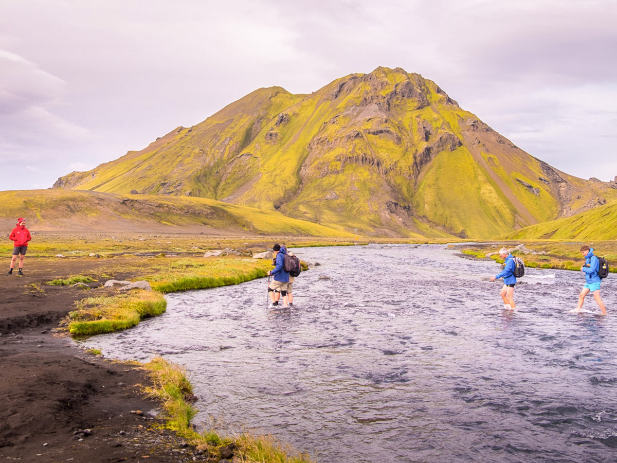 Iceland’s Laugavegur and Fimmvörðuháls trek leads through several river crossings