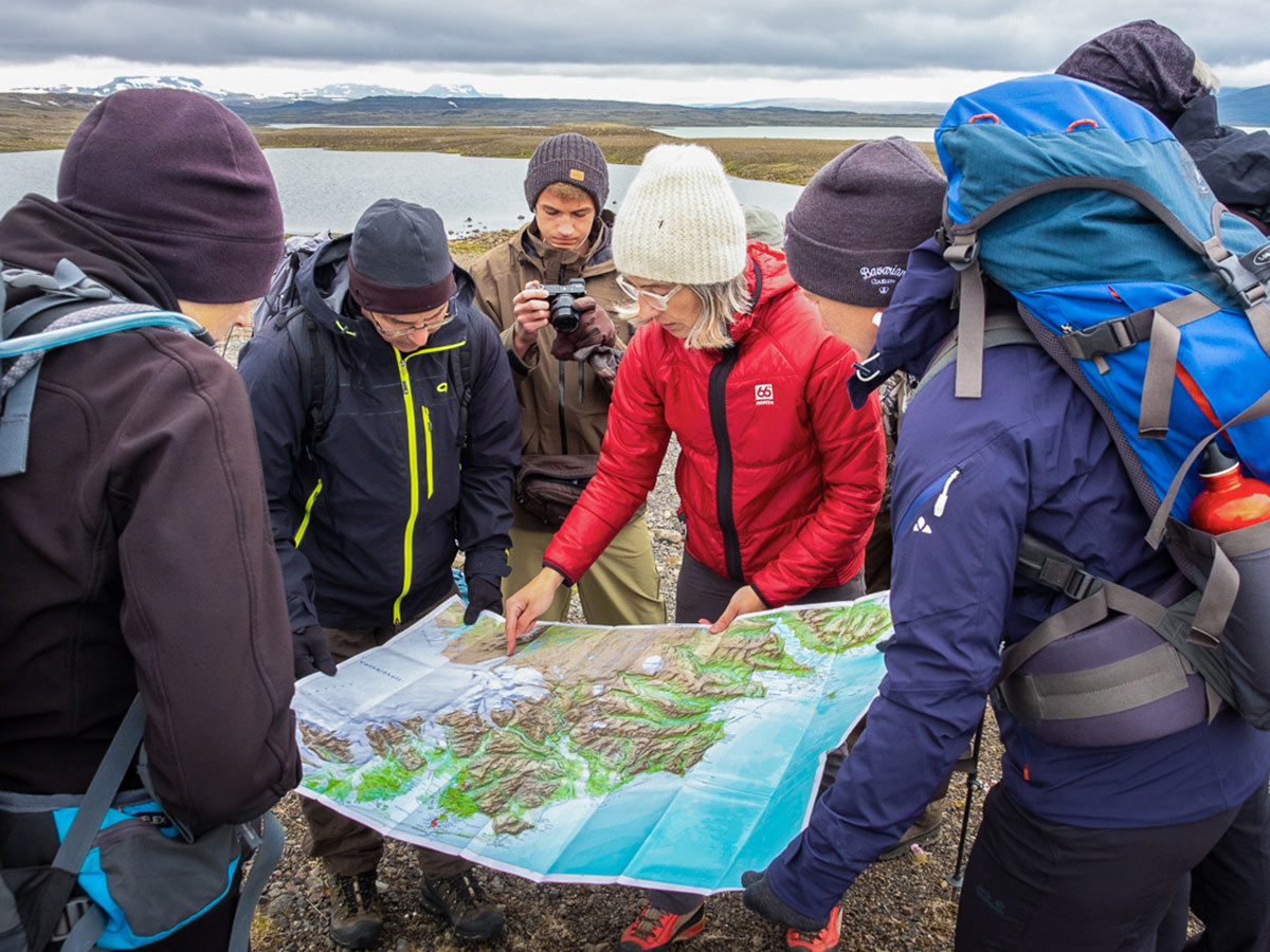 Studying the route of Iceland’s Shadow of Vatnajökull Trek