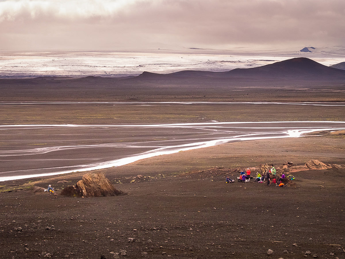 Lunch on Iceland’s Volcanic Trails Trek