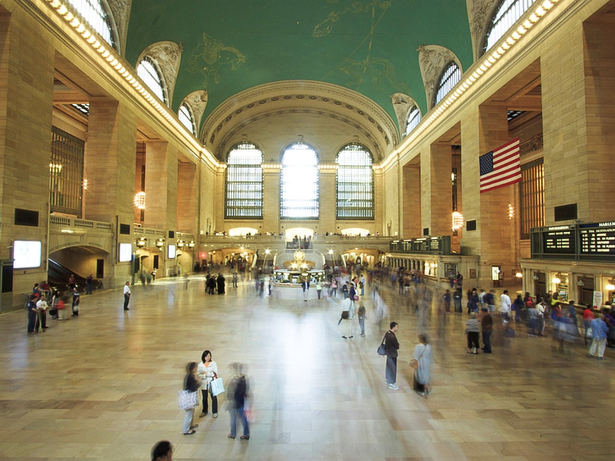 Main Concourse at Grand Central Terminal on city-walk in New York City