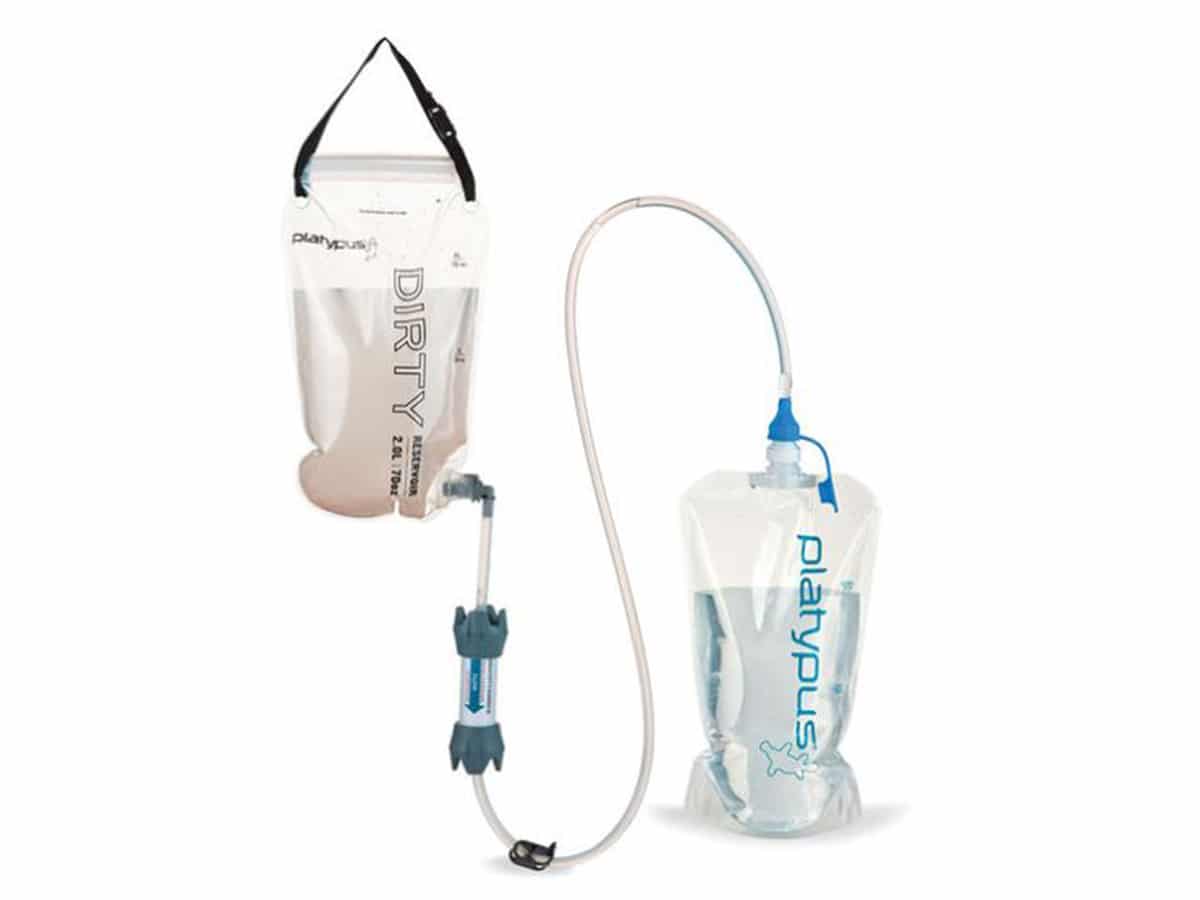 Platypus GravityWorks 2.0 Water Filter kit in use