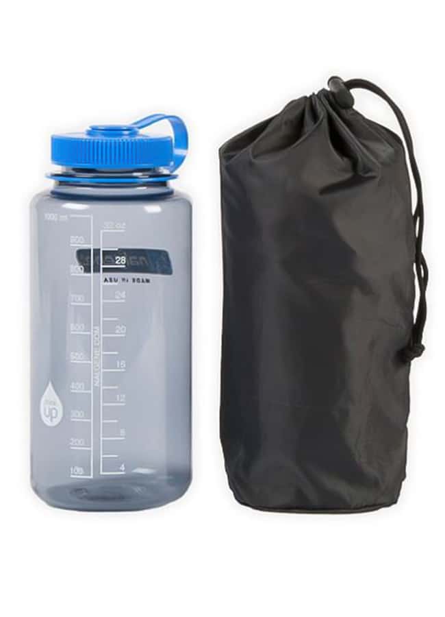 Thermarest NeoAir XLite size comparison with Nalgene Bottle