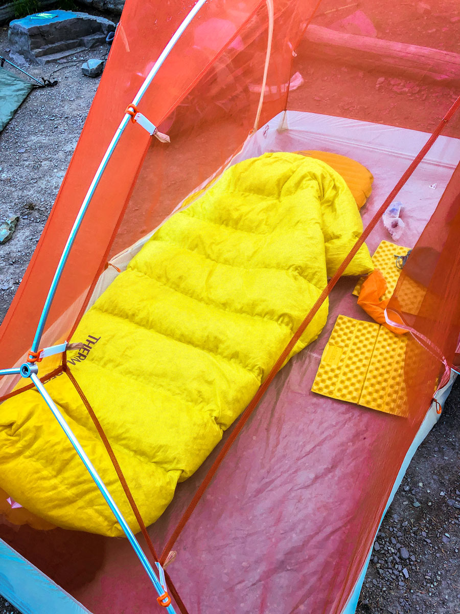 Setting the Thermarest Corus Quilt is easy
