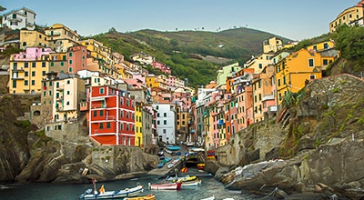 Colourful Italian village in Liguria, Italy
