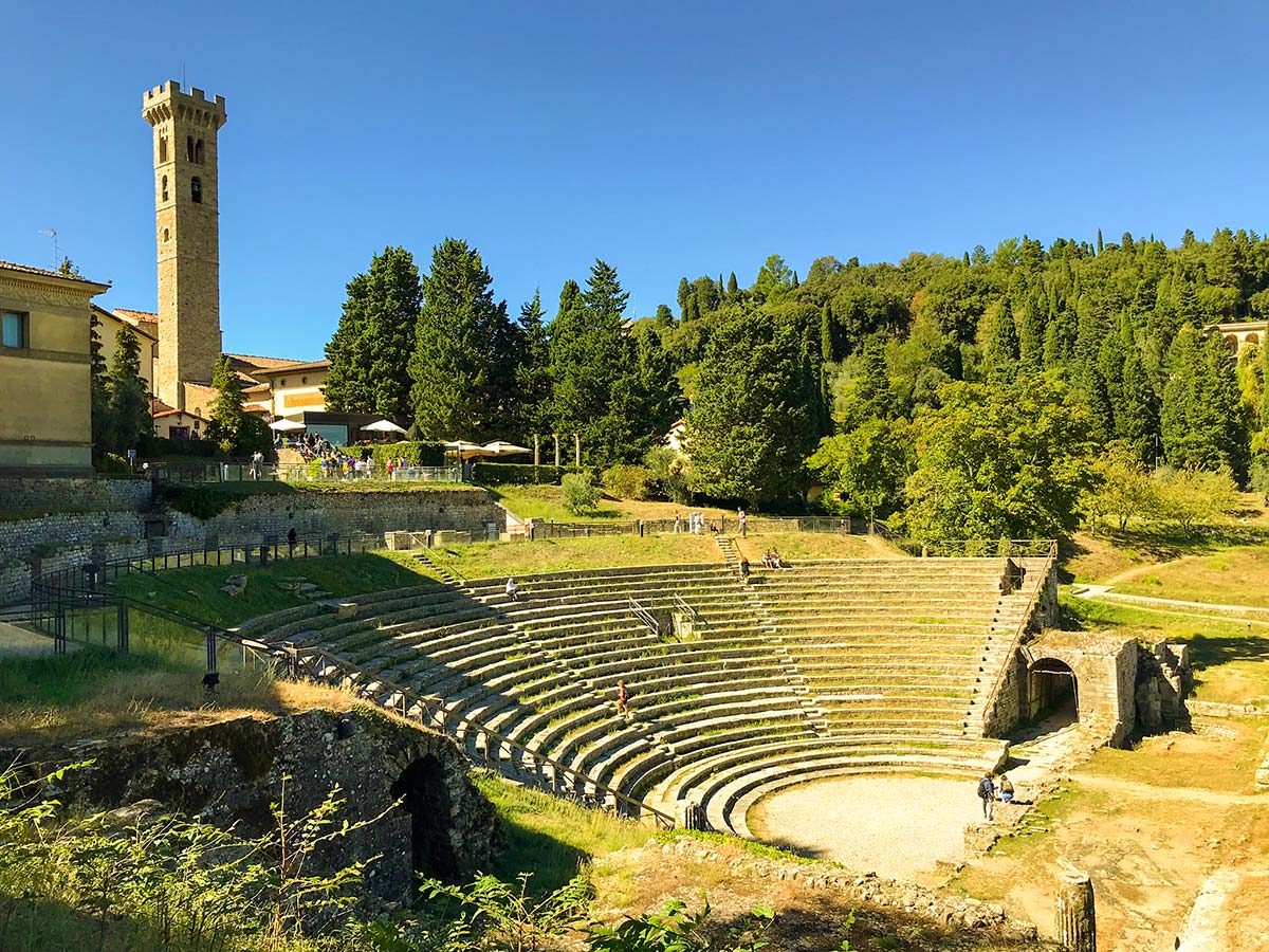 Amphitheater on Fiesole to Firenze on the Via degli Dei Hike in Florence, Tuscany