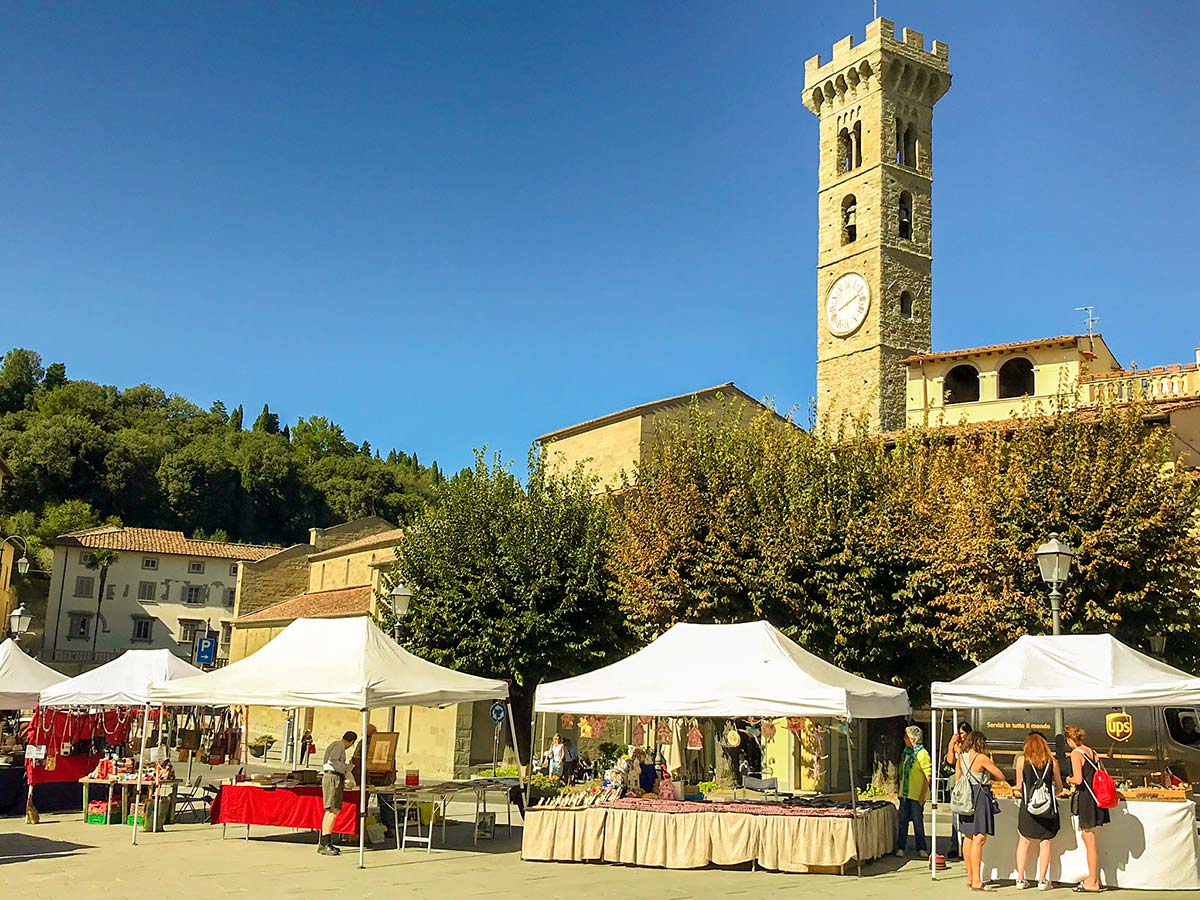 Local market on Fiesole to Firenze on the Via degli Dei Hike in Florence, Tuscany